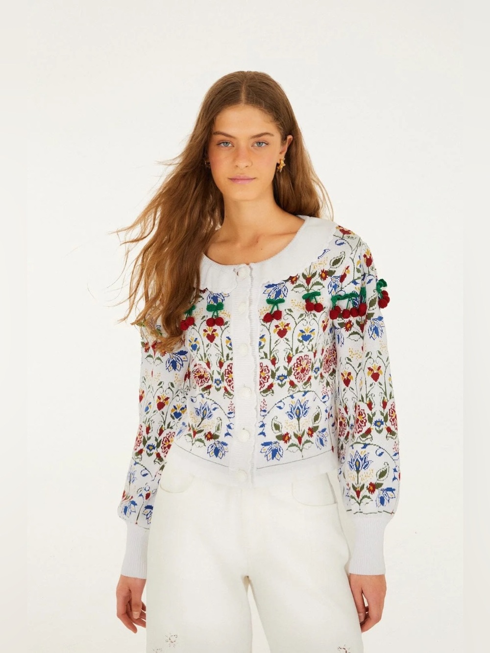 FARM Rio Stitched Garden Ainika Knit Cardigan